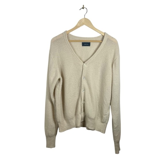 Maiden Noir Men’s Oversized Pilled V-Neck Cardigan in Tan Size 1 (S) - Picture 7 of 8